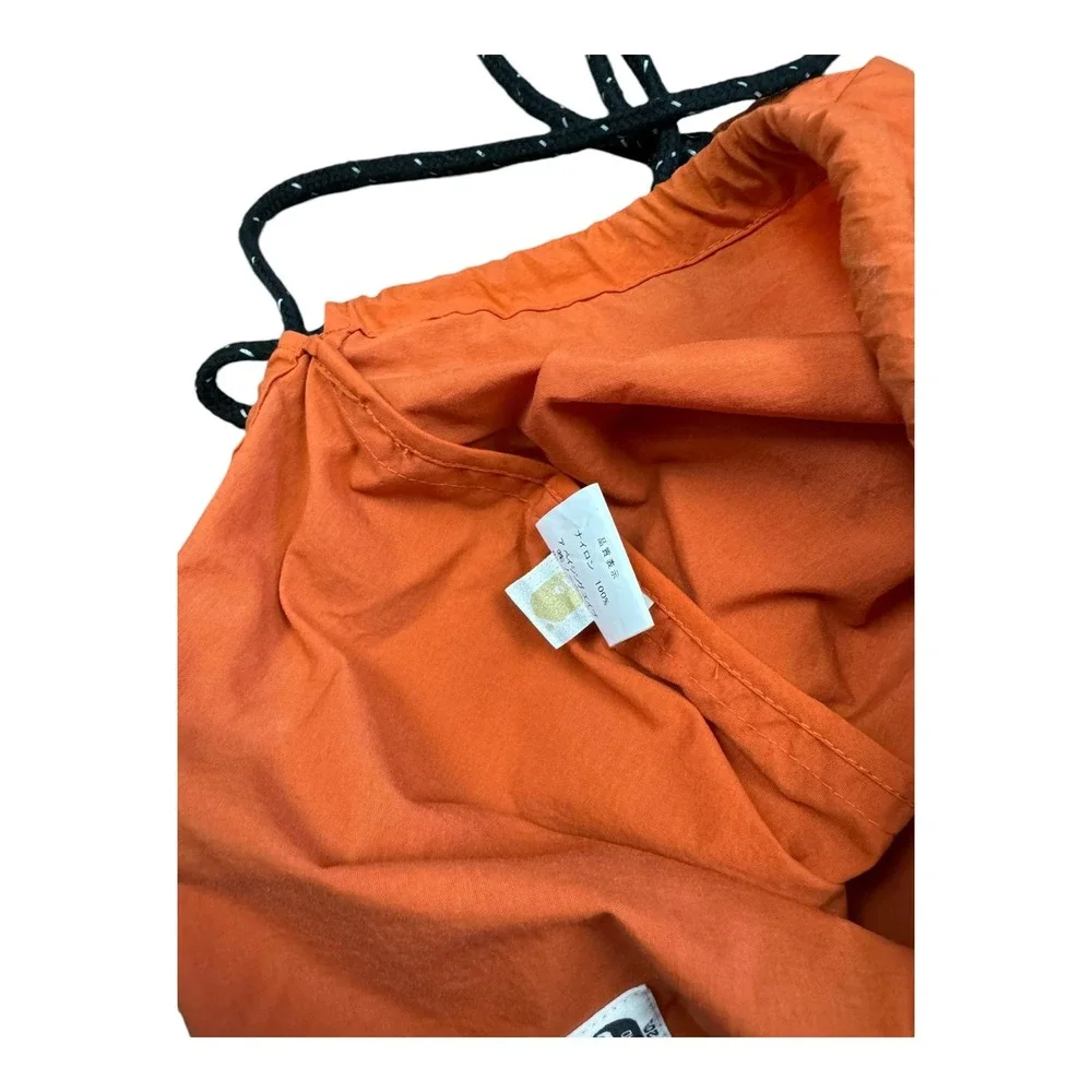 Bape Drawstring Cinch Bag Mens OS Orange Good 00s WGM Nylon Graphic
